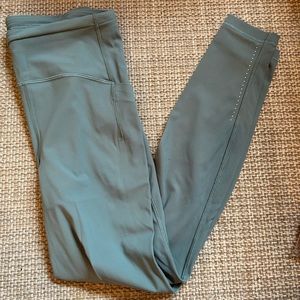 LULULEMON tidewater teal swift speed leggings 28 inch size 8